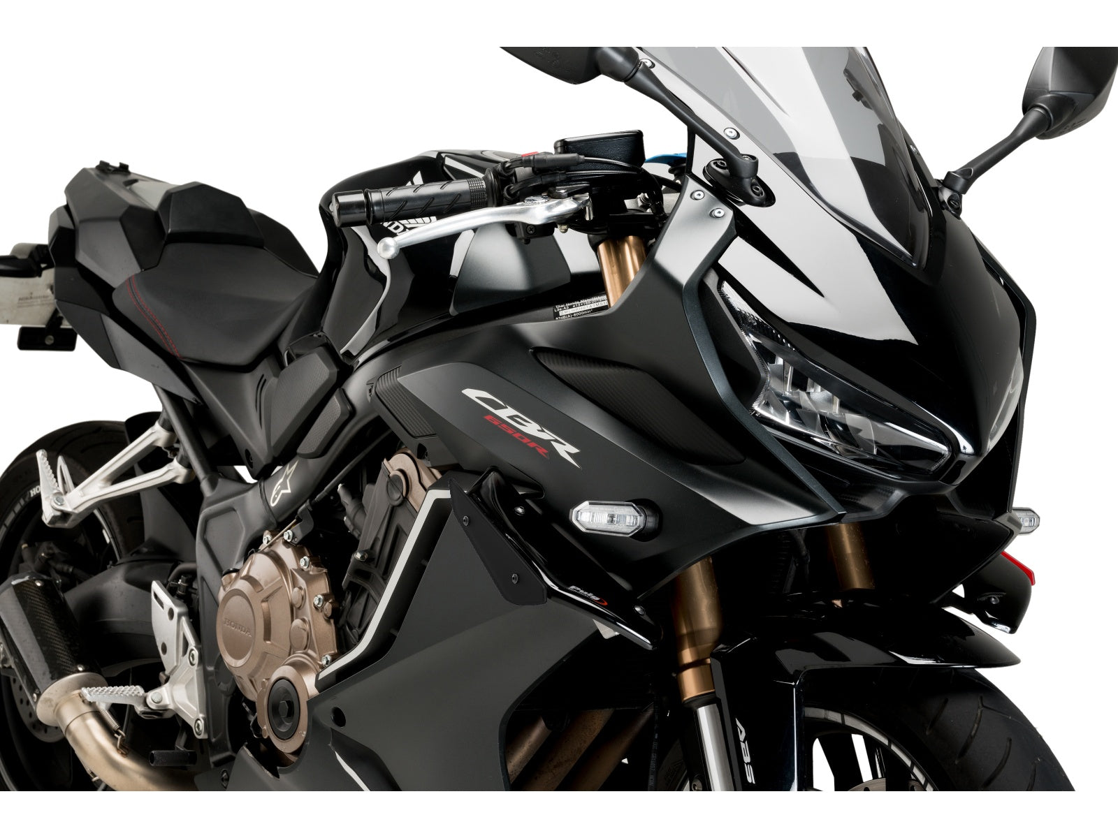 Puig Sport Downforce Spoilers In Black for Honda CBR650 R (21-23)