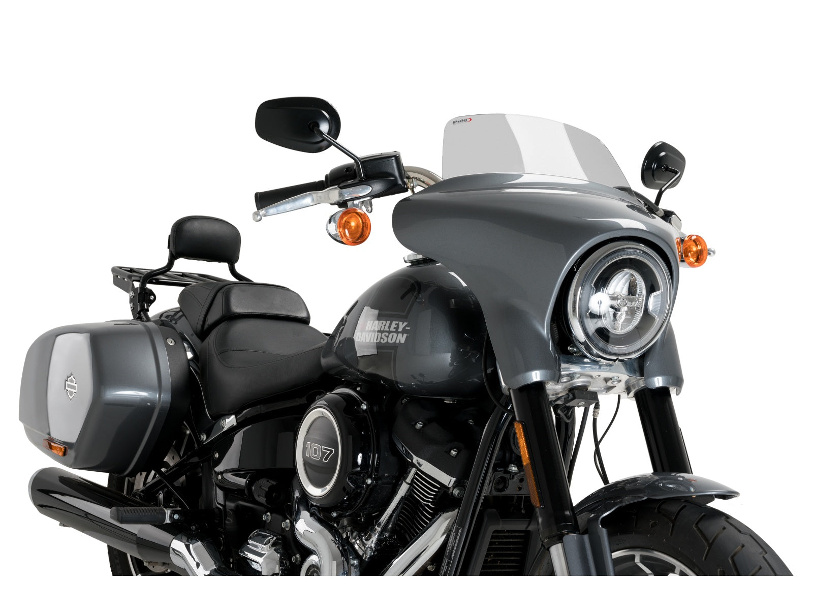 Puig Batwing Sport Screen In Clear for Harley Davidson Softail Sport Glide FLSB (18-24)