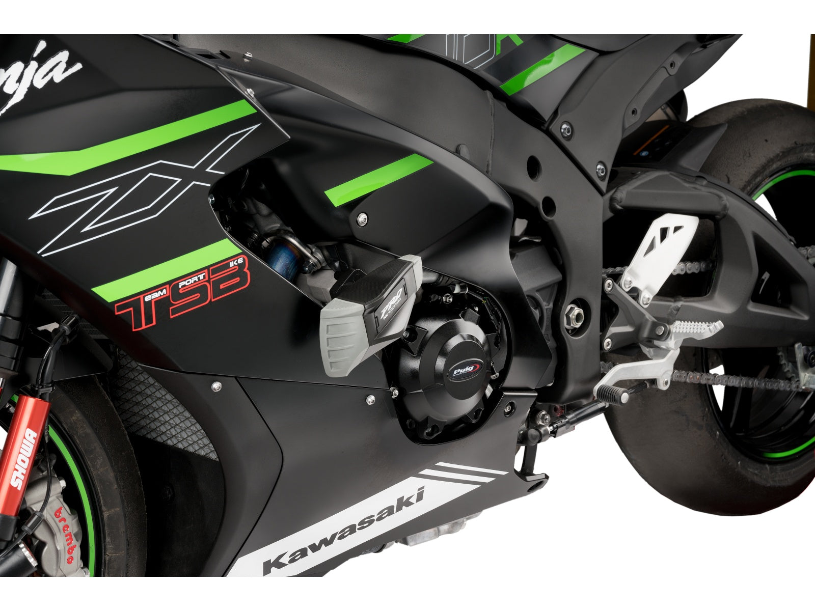 Puig Pro Frame Sliders In Black for Kawasaki ZX-10RR Performance (17-18)