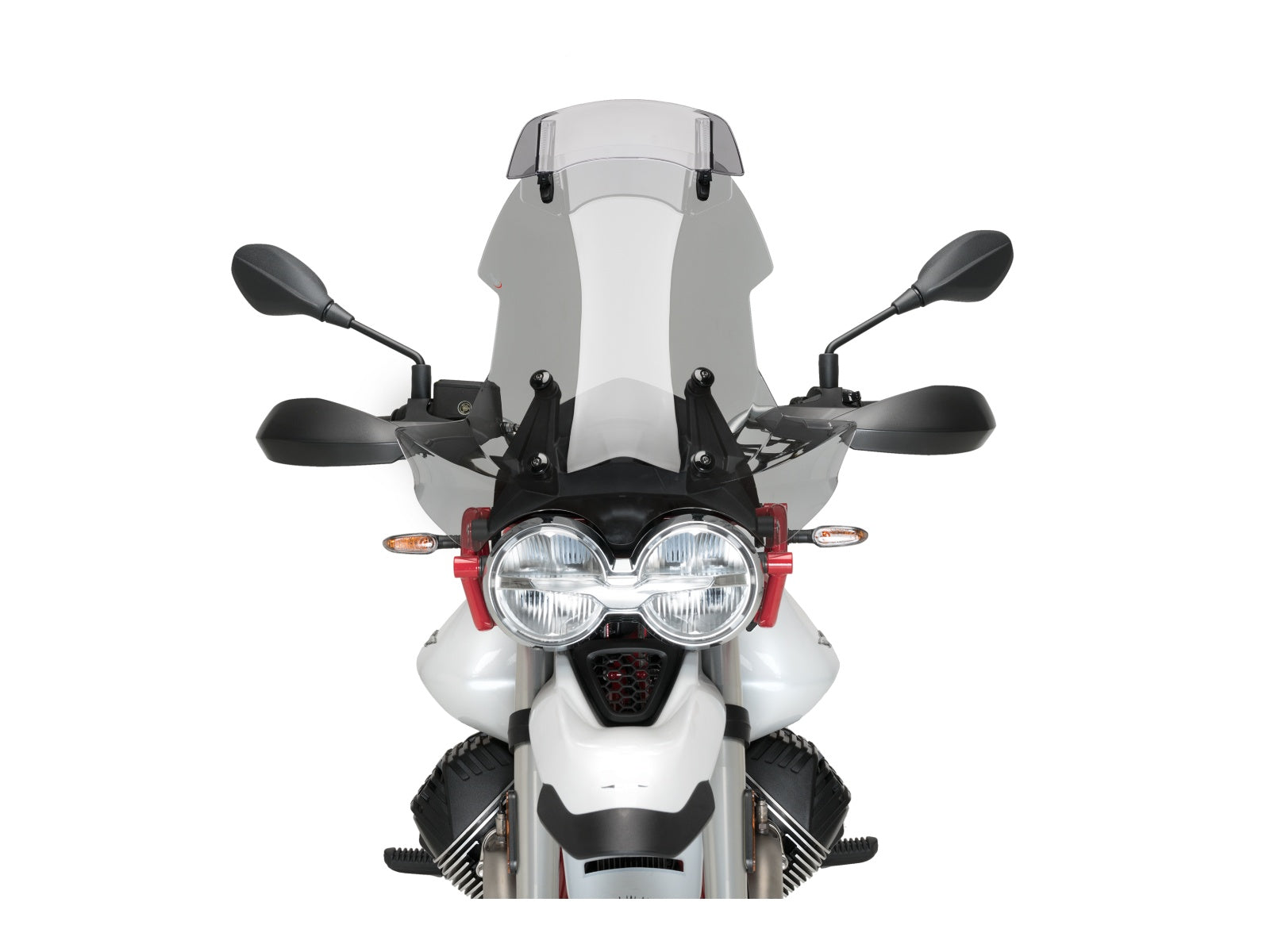 Puig Touring Screen With Extender In Clear for Moto Guzzi V85 Evocative Graphics (21-23)