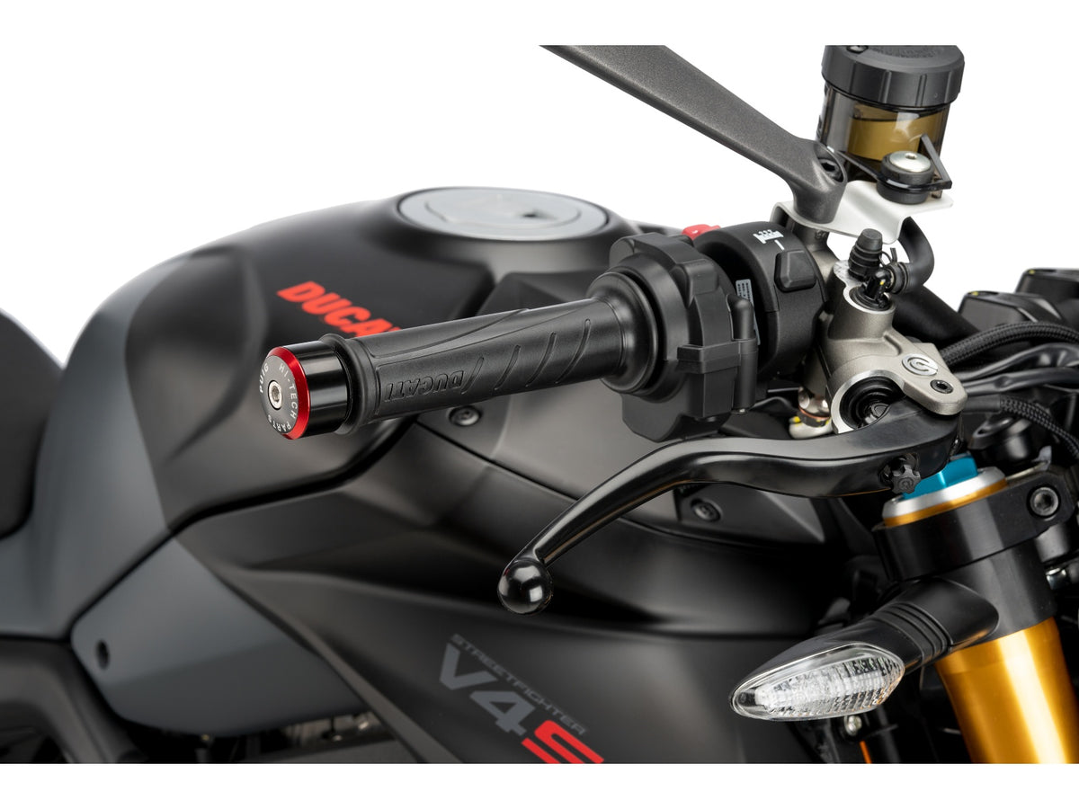 Puig Balance Bar Ends In Black for Ducati Streetfighter V4 (20-25)