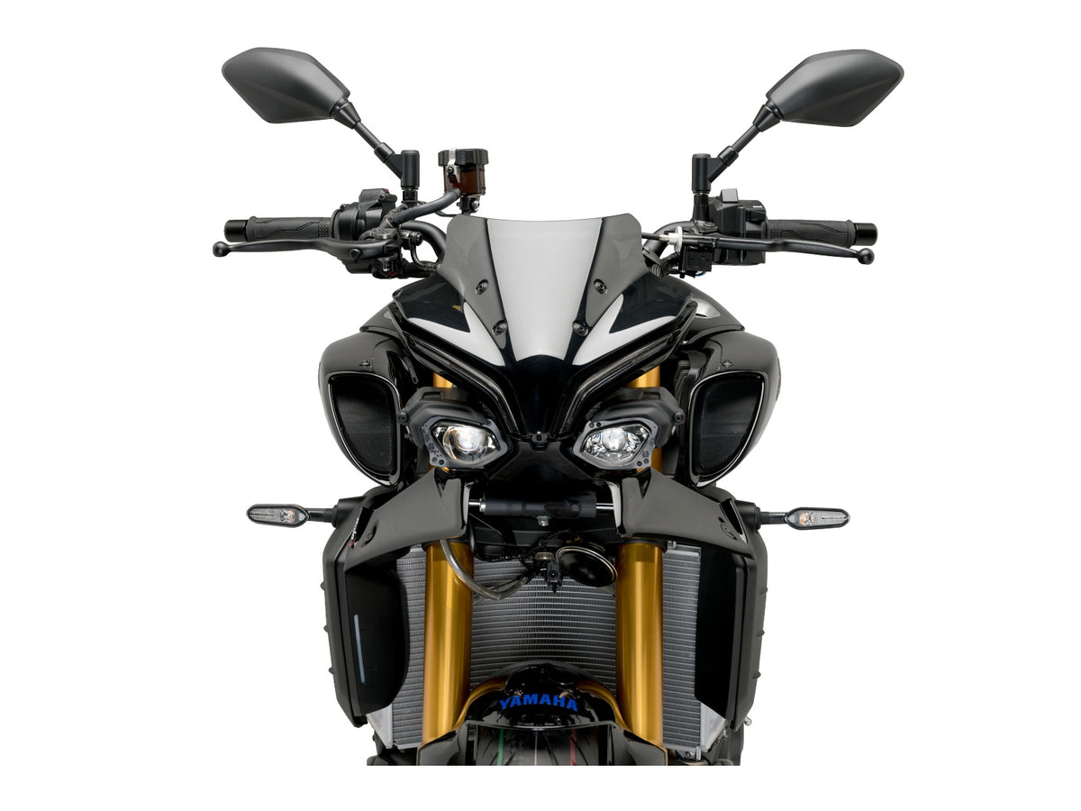 Puig Naked Front Downforce Spoilers In Matt Black for Yamaha MT-10 (22-25)