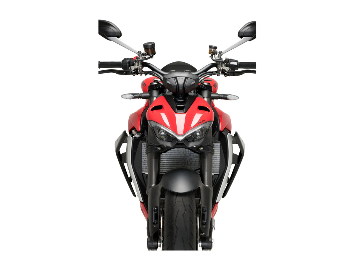 Puig Naked Downforce Spoilers In Matt Black for Ducati Streetfighter V2 (22-24)