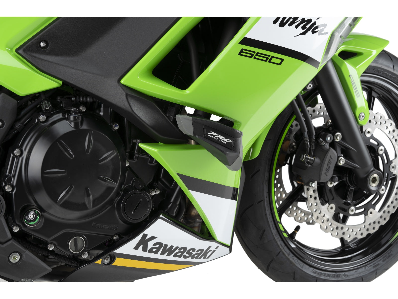 Puig Pro Frame Sliders In Black for Kawasaki Ninja 650 (17-25)