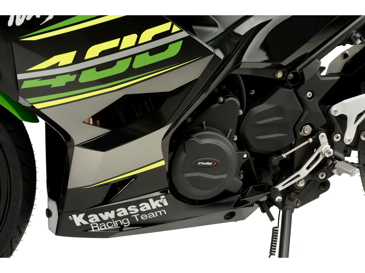 Puig Track Engine Cover In Black for Kawasaki Ninja 400 (18-24)