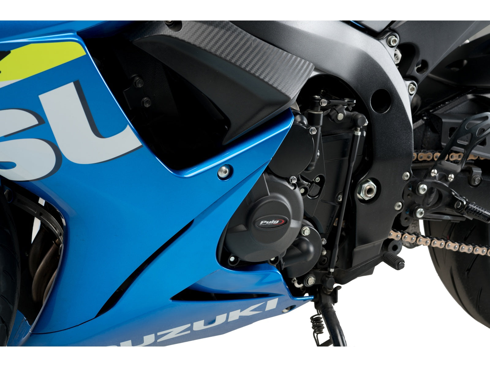 Puig Track Engine Cover In Black for Suzuki GSX R 750 (11-16)