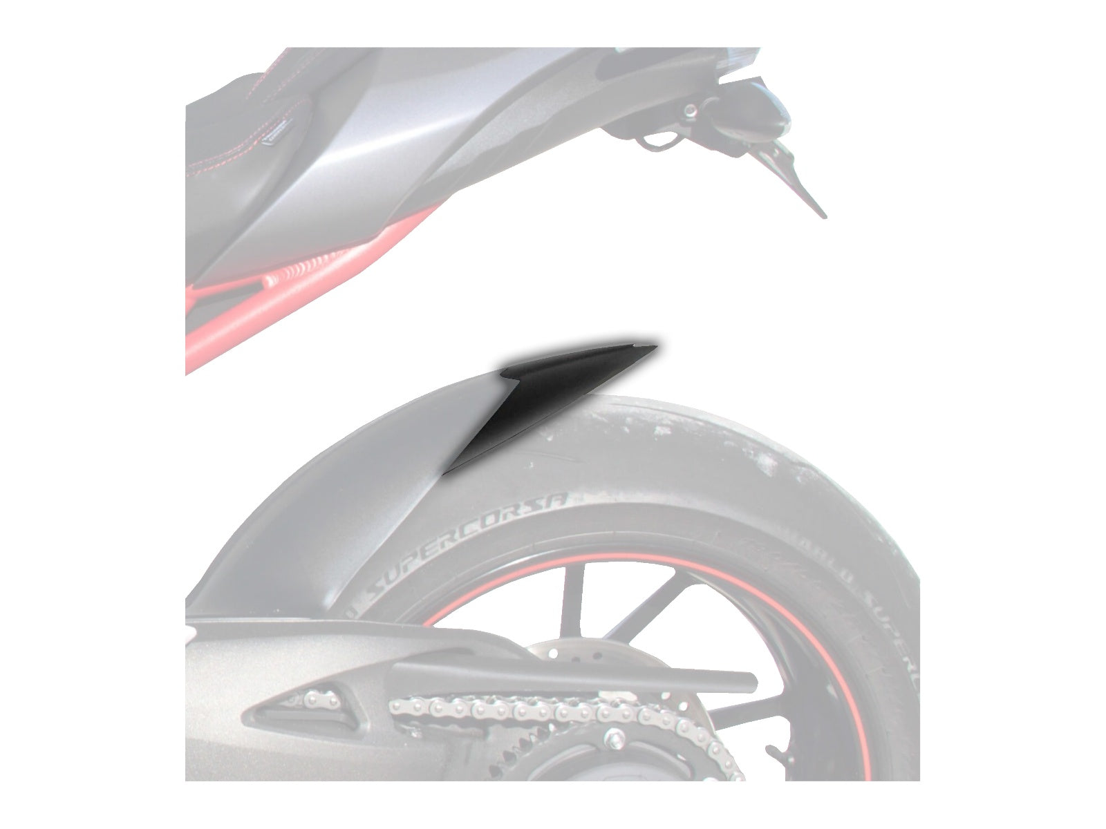 Puig Rear Mudguard Extender for Triumph Speed Triple 1050 R (12-17)