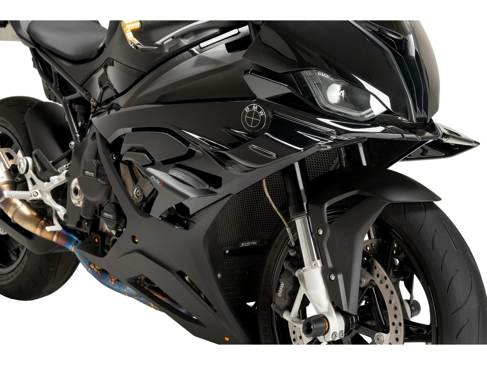 Puig Racing Downforce Spoilers In Matt Black for BMW S1000 RR (23-24)
