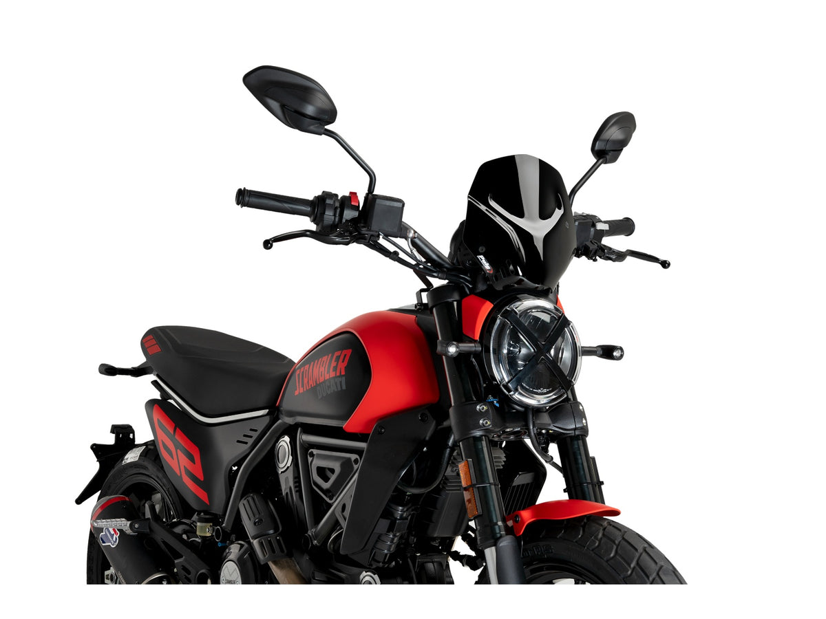 Puig New Generation Sport Screen In Clear for Ducati Scrambler Icon (23-25)