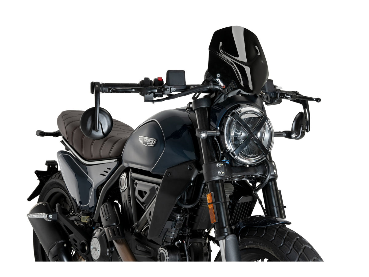 Puig New Generation Sport Screen In Clear for Ducati Scrambler Nightshift (23-25)