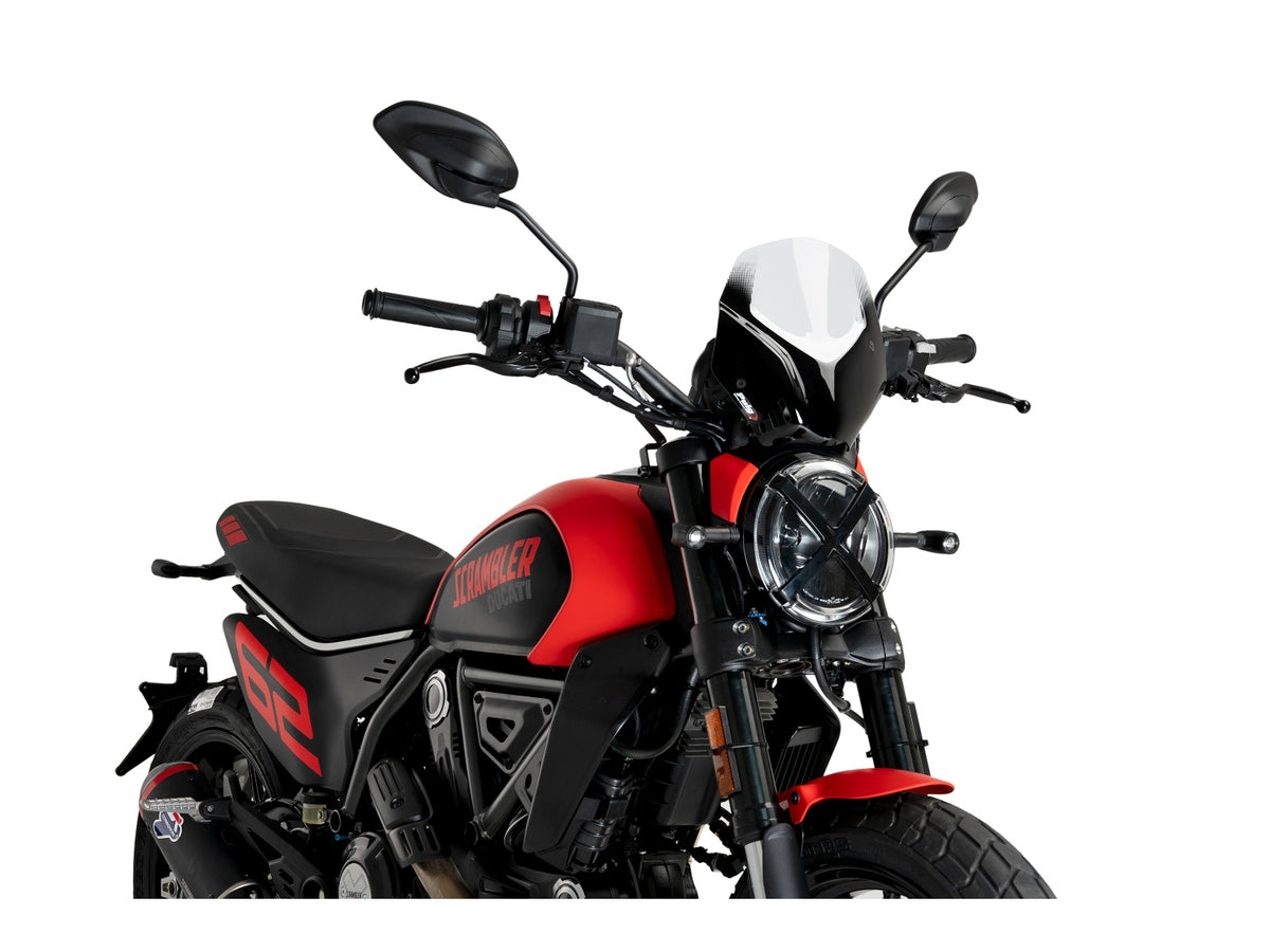 Puig New Generation Sport Screen In Clear for Ducati Scrambler Icon (23-25)