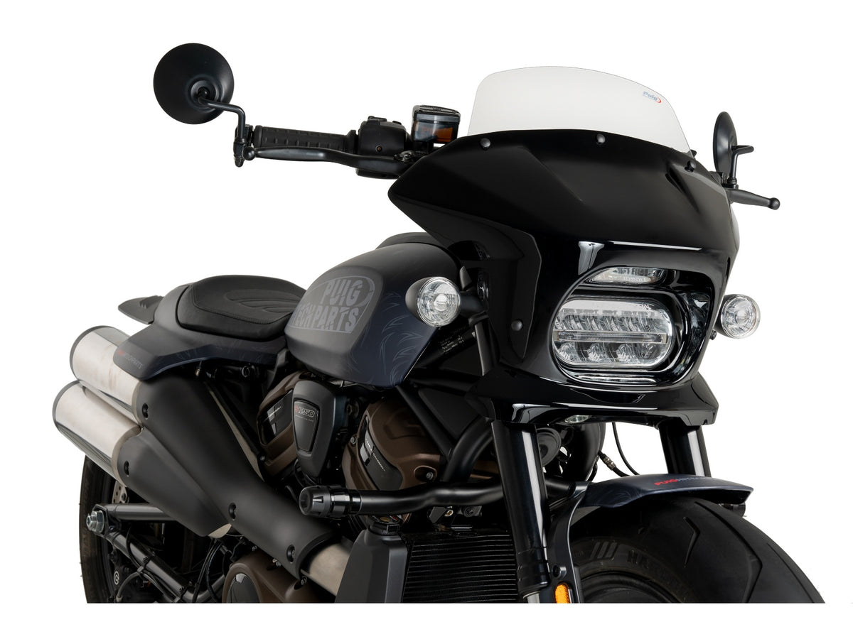 Puig Fury Touring Screen In Clear for Harley Davidson Sportster S RH1250S (21-24) Main image