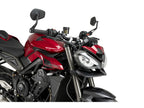Puig Naked Front Downforce Spoilers In Matt Black for Triumph Street Triple 765 RS (23-25)