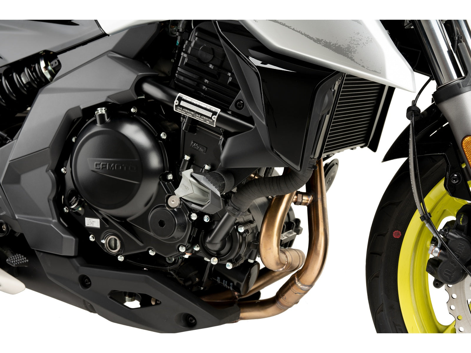 Puig R19 Frame Sliders In Black for CF Moto 650NK (21-25)