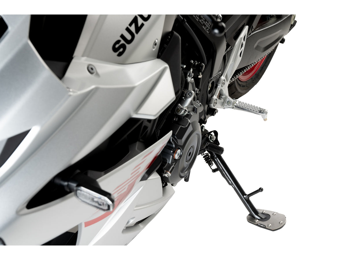 Puig Kickstand Extension Pad In Black for Suzuki V-Strom 1050 XT (20-23)