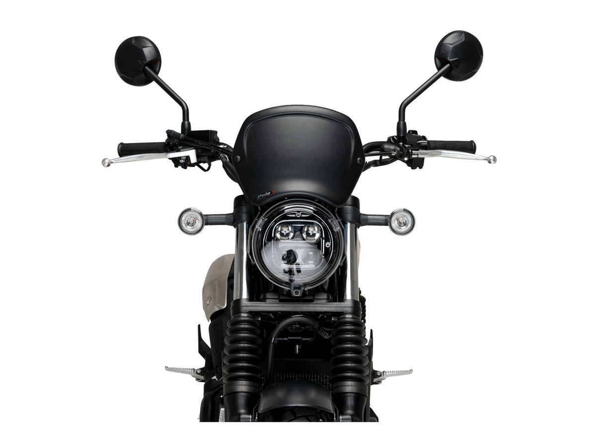 Puig Retro Fly Screen In Matt Black for Honda CL500 (23-25)