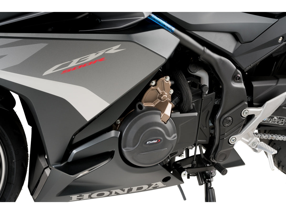 Puig Track Engine Cover In Black for Honda CBR500 R (22-25)