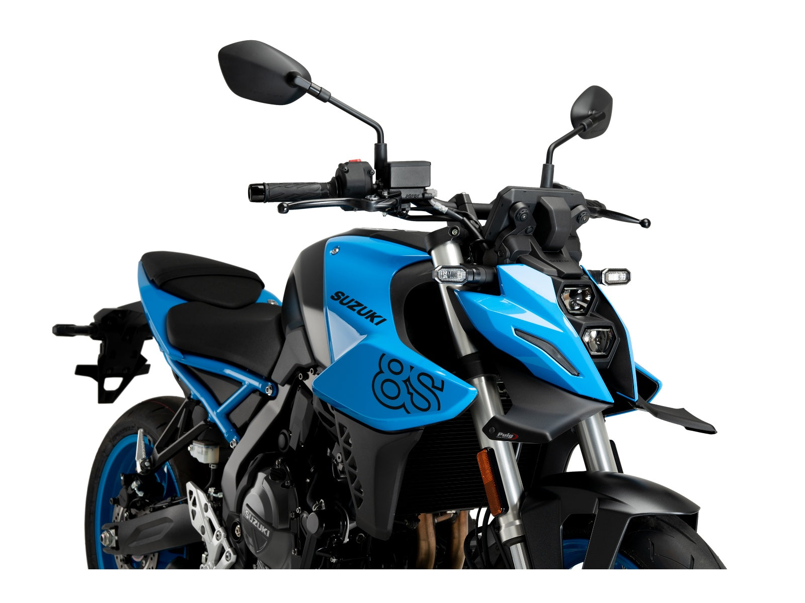 Puig Naked Front Downforce Spoilers In Matt Black for Suzuki GSX 8S (23-25)