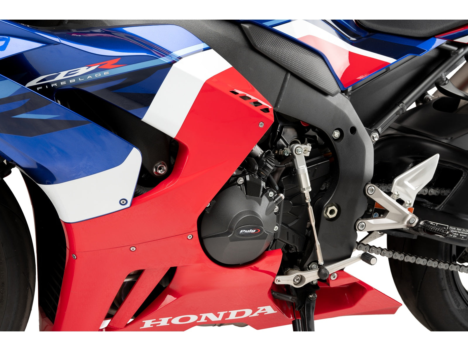 Puig Track Engine Cover In Black for Honda CBR1000RR-R Fireblade SP (20-25)