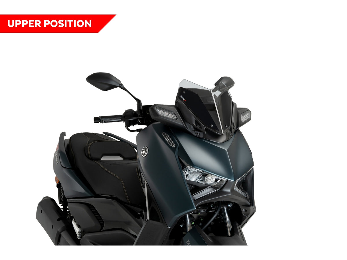 Puig V-Tech Line Sport Screen In Light Smoke for Yamaha Xenter 125 Tech Max (23-25)