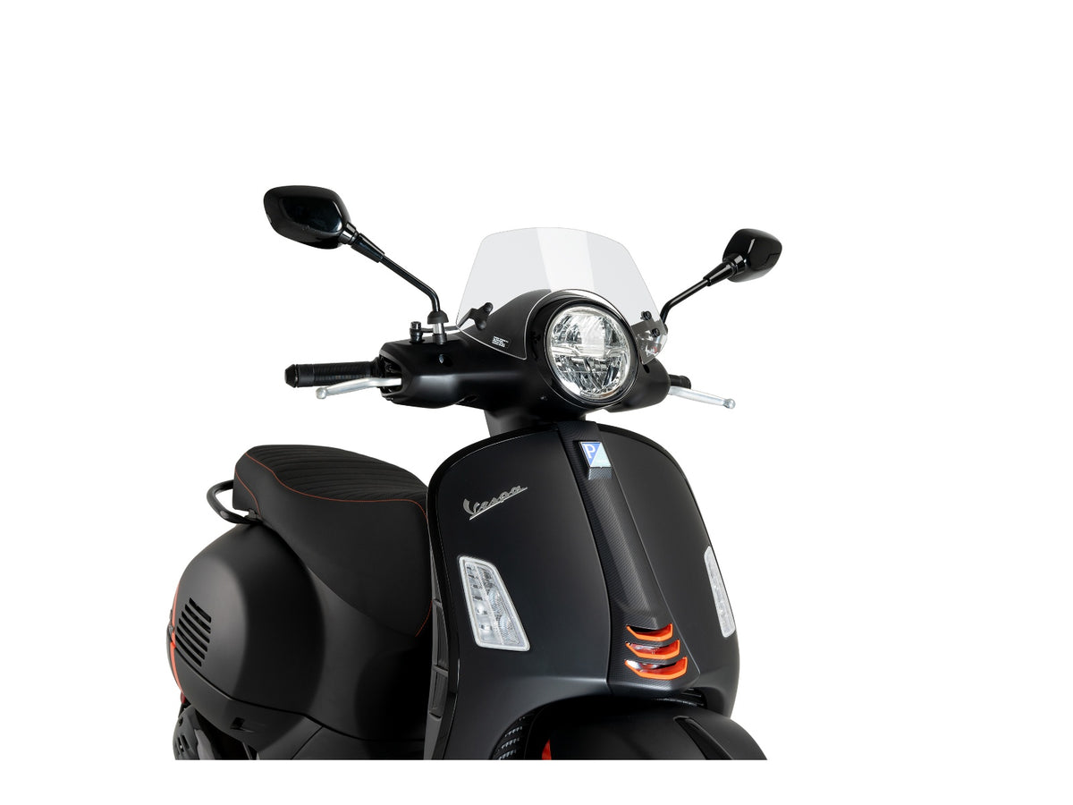 Puig GTS Sport Screen In Clear for Piaggio Vespa GTS Super Sport 300 (23-25)