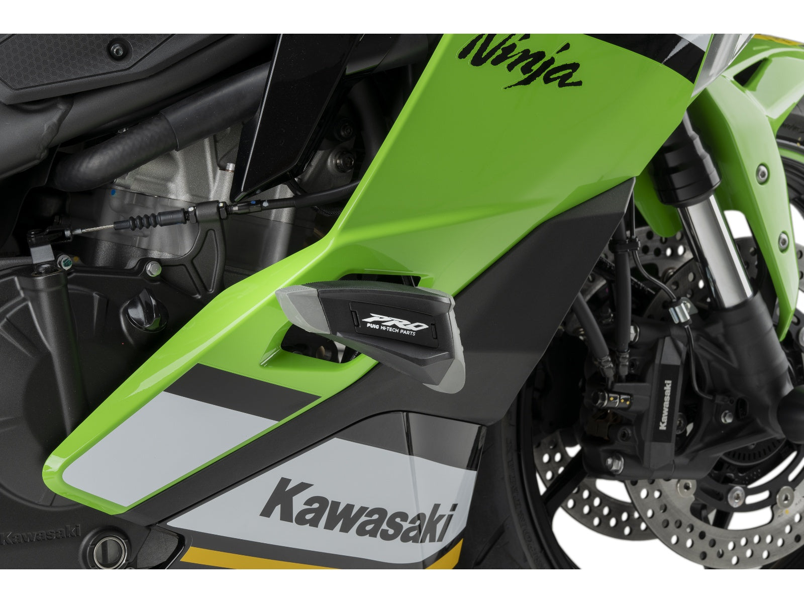 Puig Pro Frame Sliders In Black for Kawasaki ZX-4R (24-25)