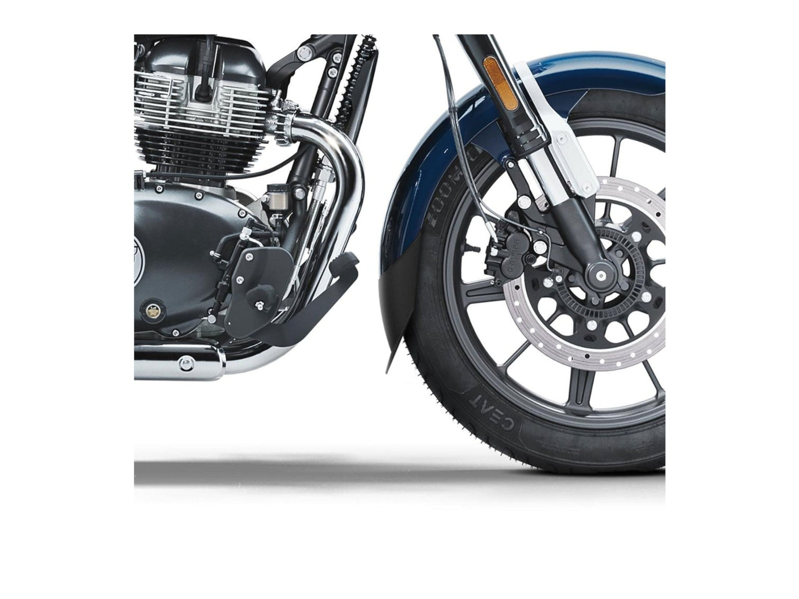 Puig Front Mudguard Extender In Black for Royal Enfield Super Meteor 650 (23-25)