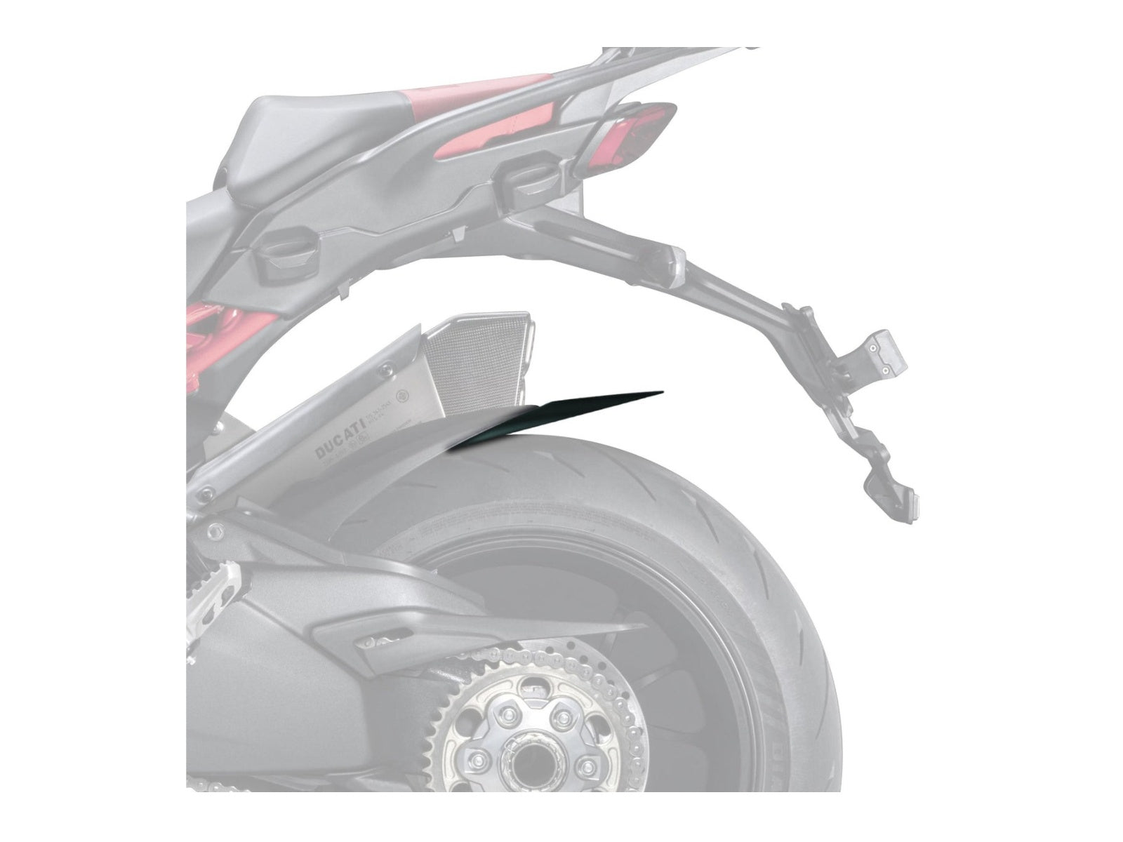 Puig Rear Mudguard Extender for Ducati Multistrada V4 Pikes Peak (21-24)