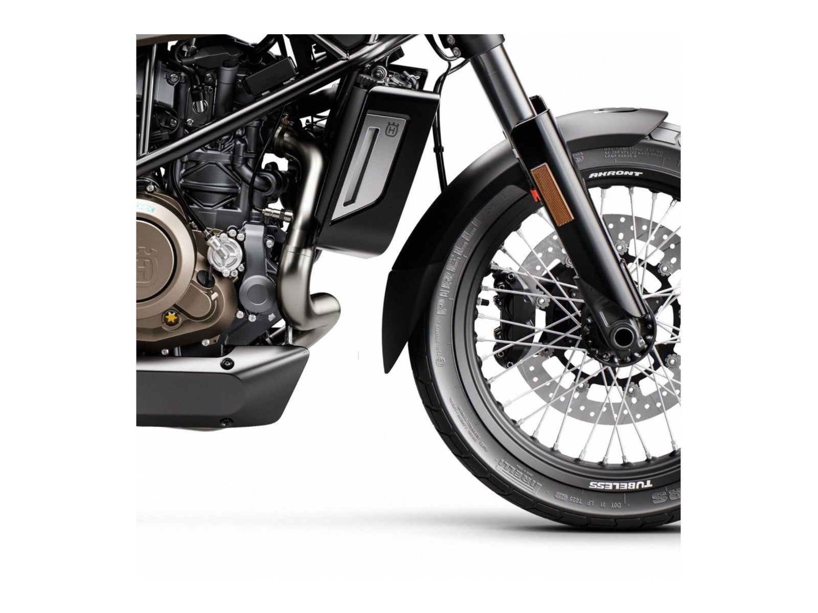 Puig Front Mudguard Extender In Black for Husqvarna Svartpilen 701 (19-20)