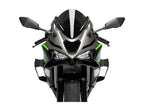 Puig Racing Downforce Spoilers In Matt Black for Kawasaki ZX-6R 636 (24-25)