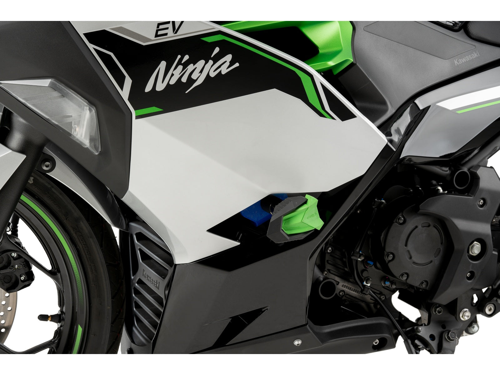 Puig R19 Frame Sliders In Black for Kawasaki Ninja e-1 (24-25)