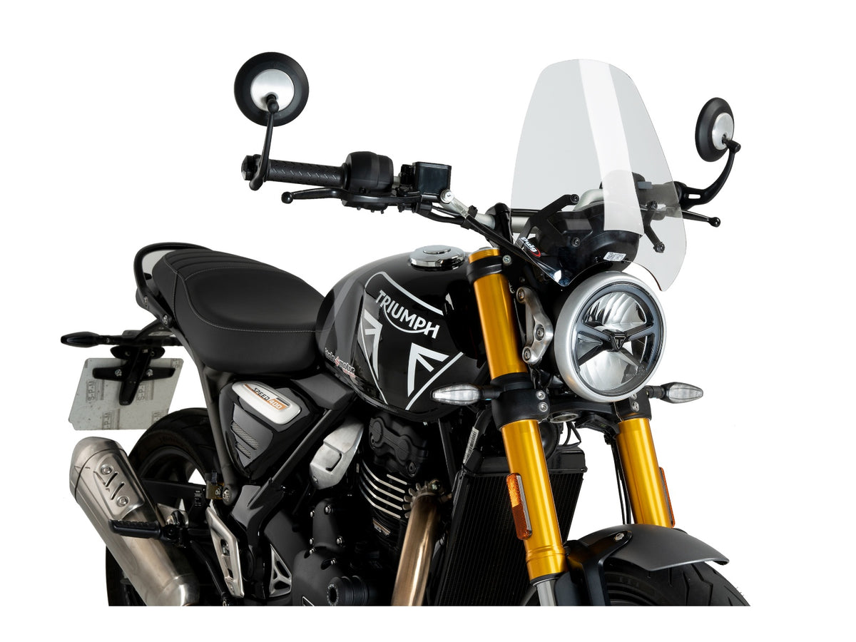 Puig New Generation Sport Screen In Clear for Triumph Speed 400 (24-25) Main image