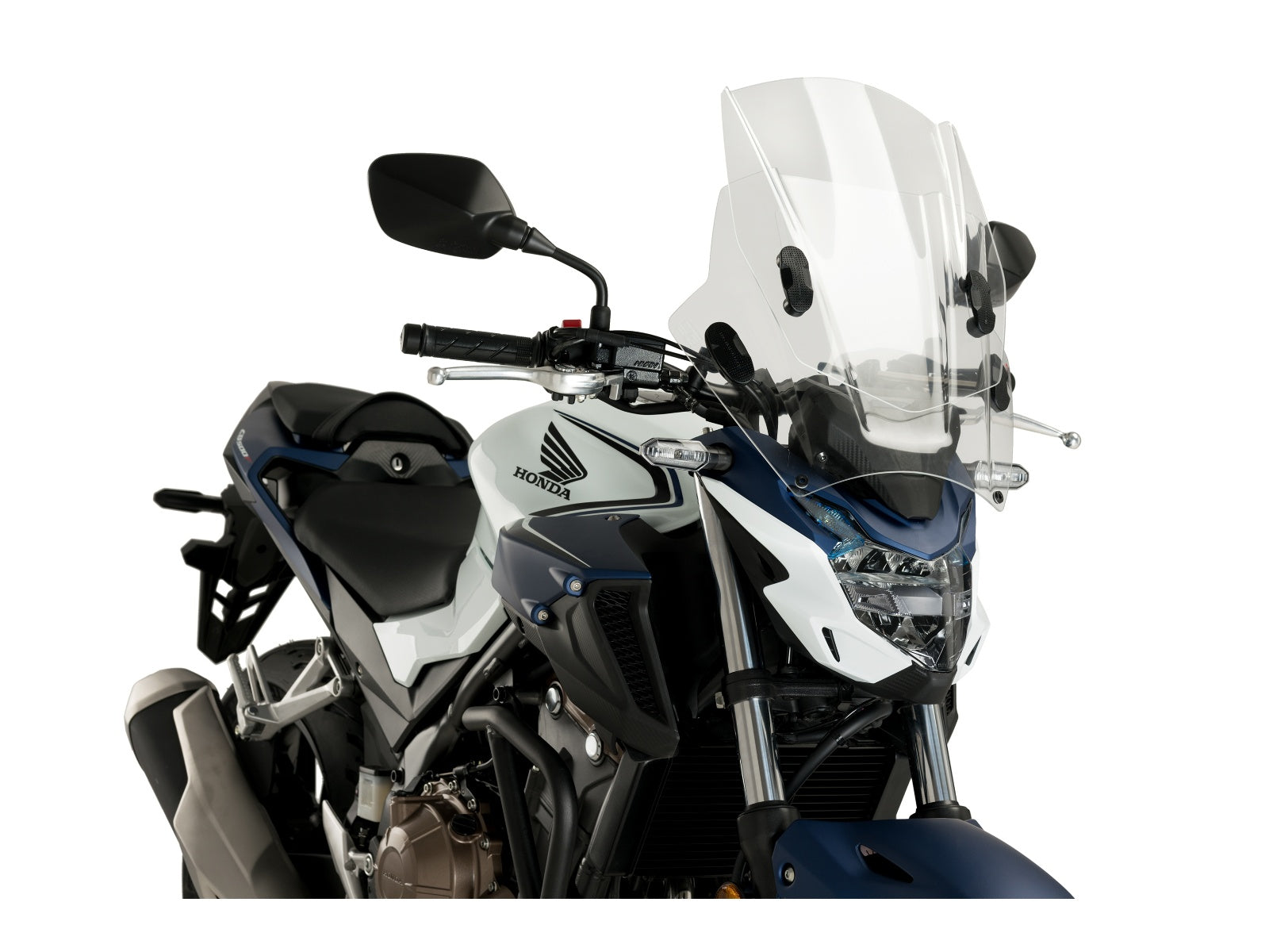 Puig Adjustable Twin Screen In Clear for Honda CB500 F (16-24)