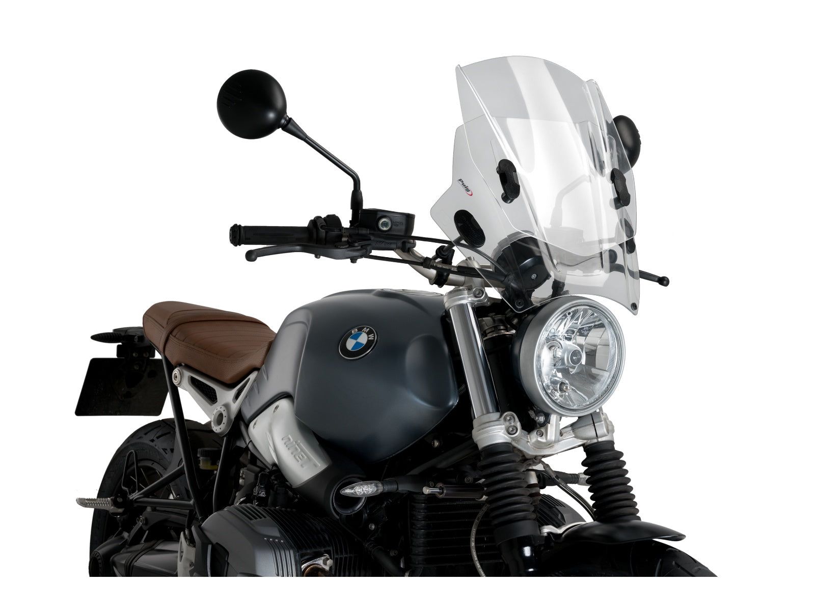 Puig Adjustable Twin Screen In Clear for BMW R Nine T Scrambler (19-24)