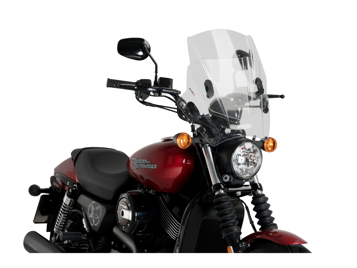 Puig Adjustable Twin Screen In Clear for Harley Davidson Street 750 XG750 (19-21) Main image