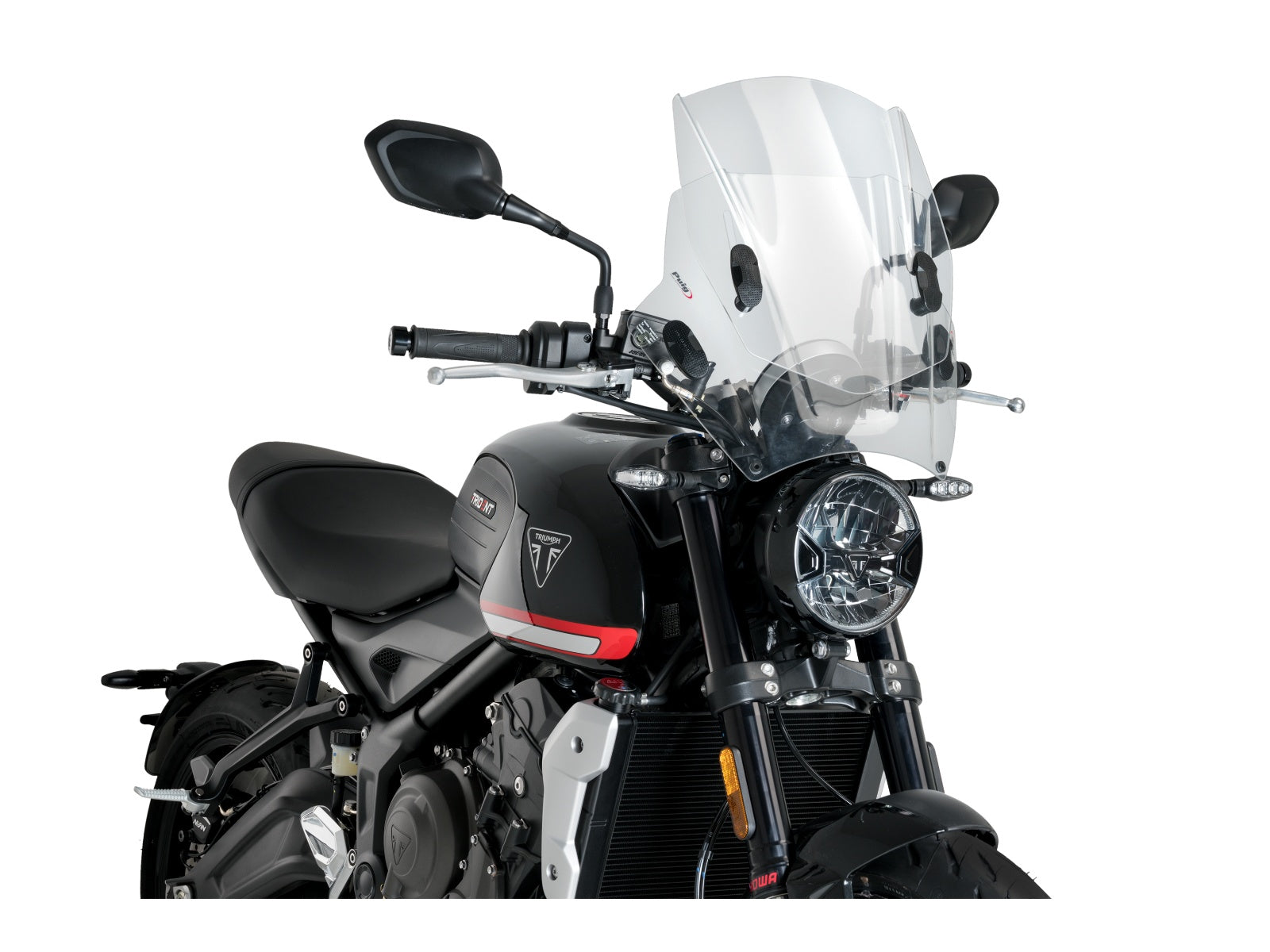 Puig Adjustable Twin Screen In Clear for Triumph Trident 660 (21-25)