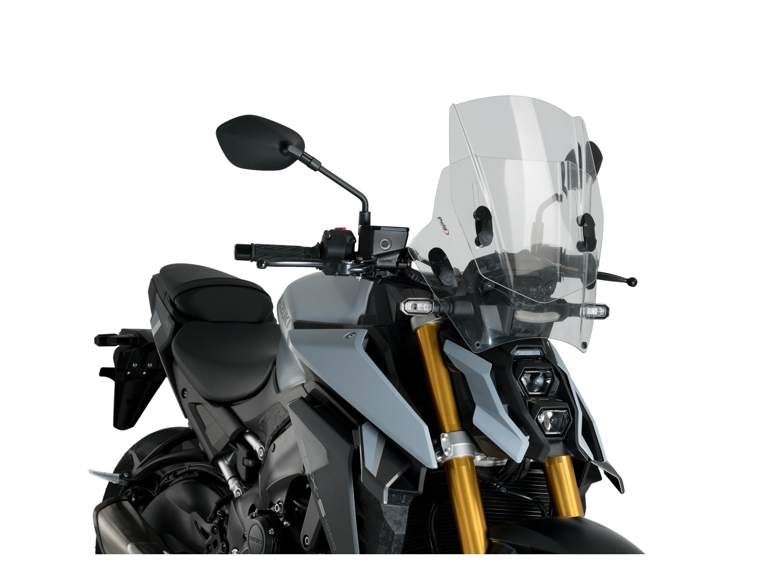 Puig Adjustable Twin Screen In Clear for Suzuki GSX S 1000 (15-24)