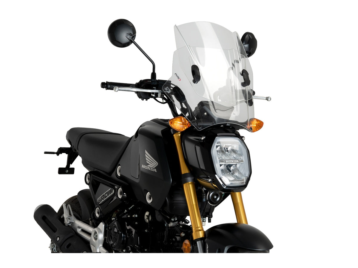 Puig Adjustable Twin Screen In Clear for Honda MSX125 Grom (21-25) Main image