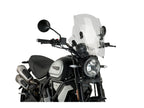 Puig Adjustable Twin Screen In Clear for Ducati Scrambler 1100 Dark Pro (21-24)