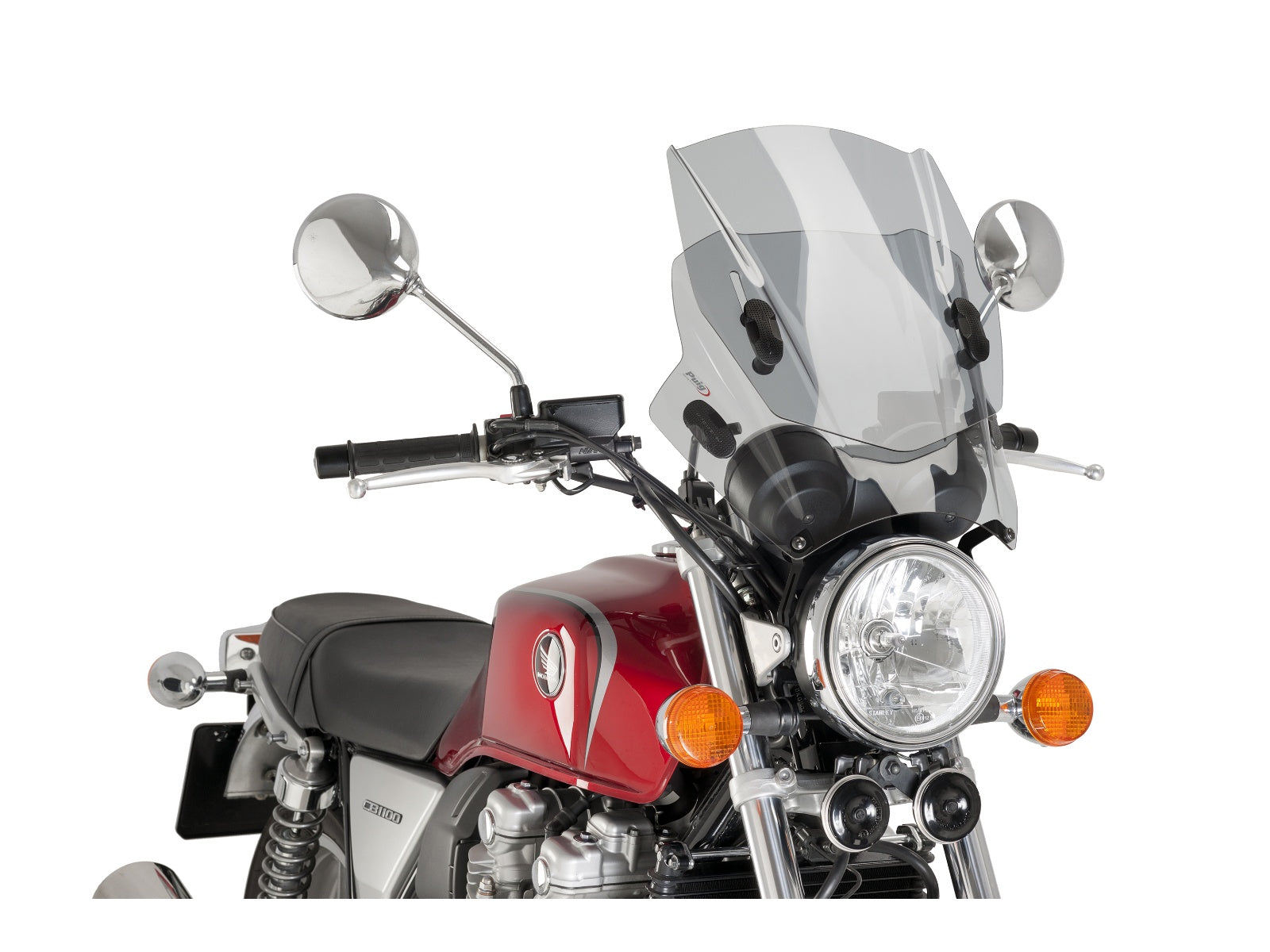 Puig Adjustable Twin Screen In Clear for Triumph Bonneville SE (09-15)