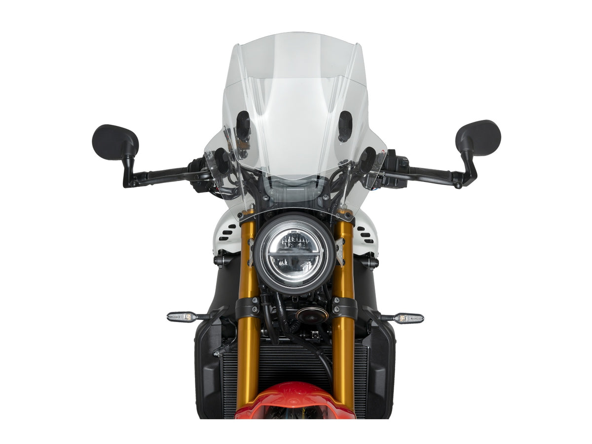 Puig Adjustable Twin Screen In Clear for Yamaha XSR 900 (16-25) Main image