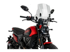 Puig Adjustable Twin Screen In Clear for Ducati Scrambler Full Throttle (15-25)