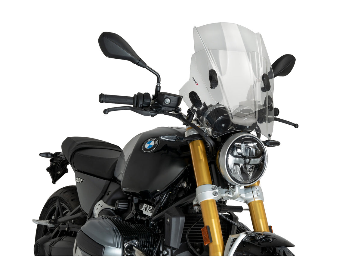 Puig Adjustable Twin Screen In Clear for BMW R12 NineT (24-25) Main image