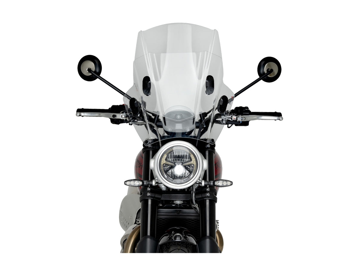 Puig Adjustable Twin Screen In Clear for Triumph Scrambler 1200 XE (24-25) Main image