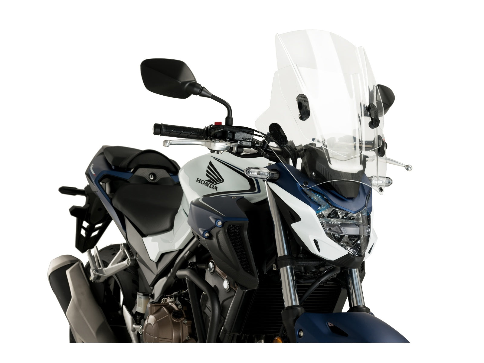 Puig Adjustable Twin Screen In Clear for Honda CB500 F (16-24)