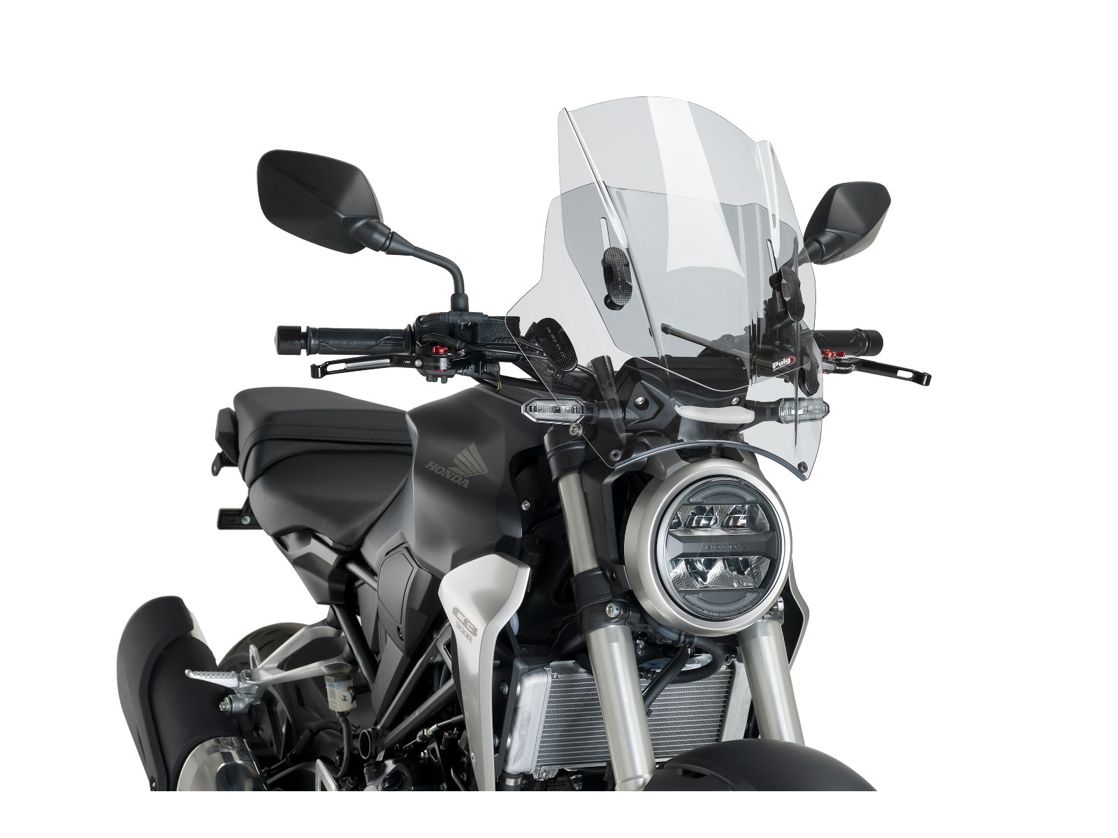 Puig Adjustable Twin Screen In Clear for Honda CB300 R Neo Sports Cafe (18-19)