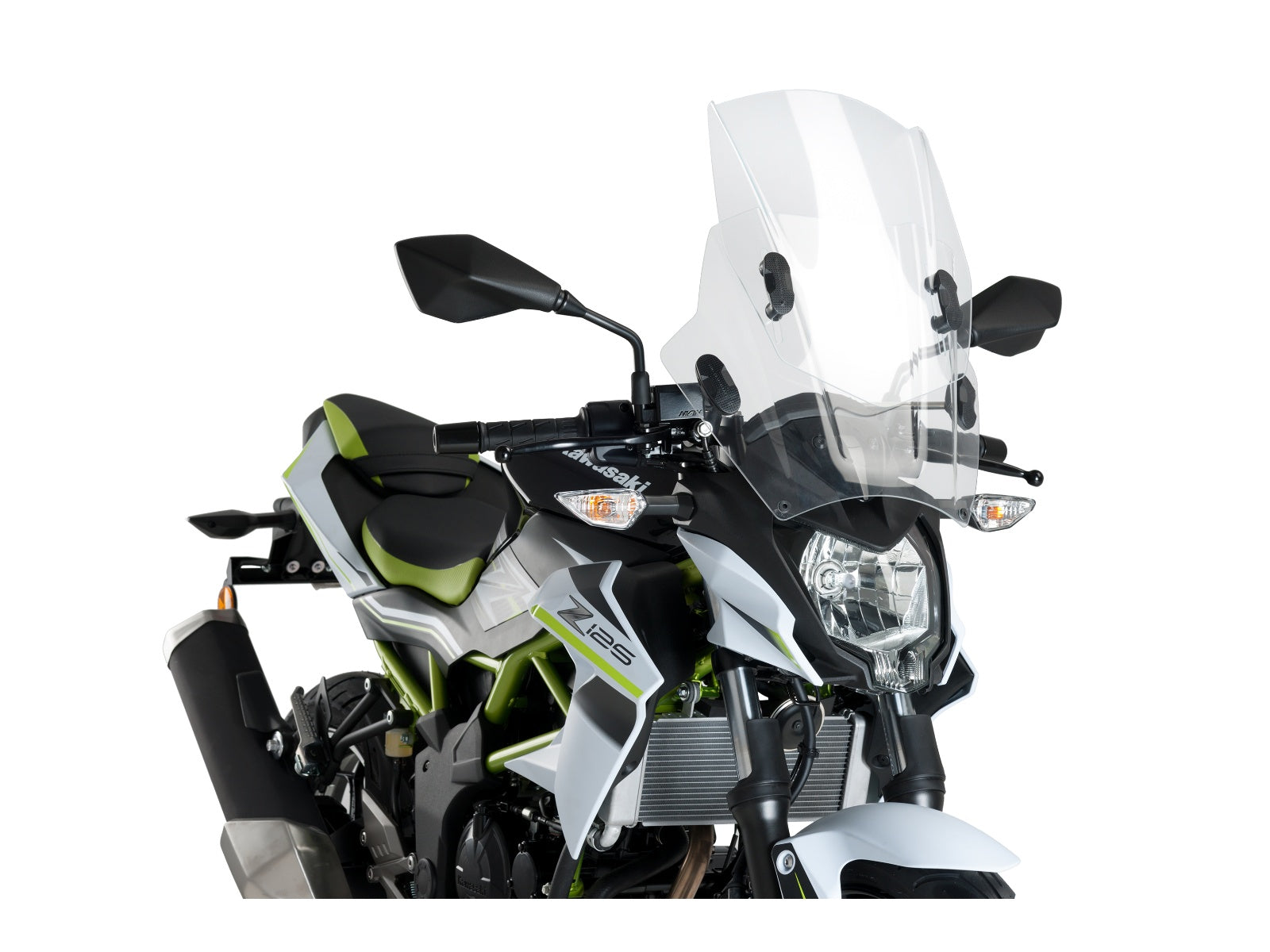 Puig Adjustable Twin Screen In Clear for Kawasaki Z125 (19-24)
