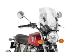 Puig Adjustable Twin Screen In Clear for Triumph Bonneville SE (09-15)