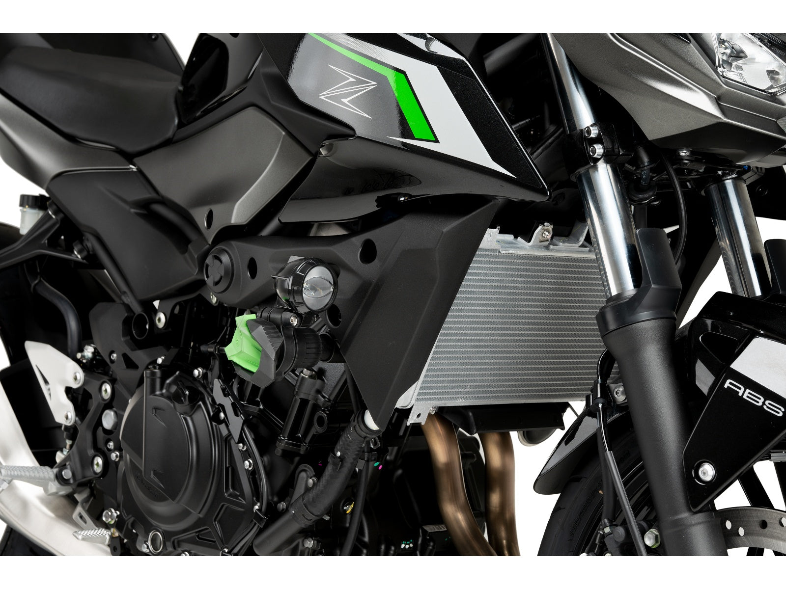 Puig R19 Frame Sliders In Black for Kawasaki Z500 (24-25)