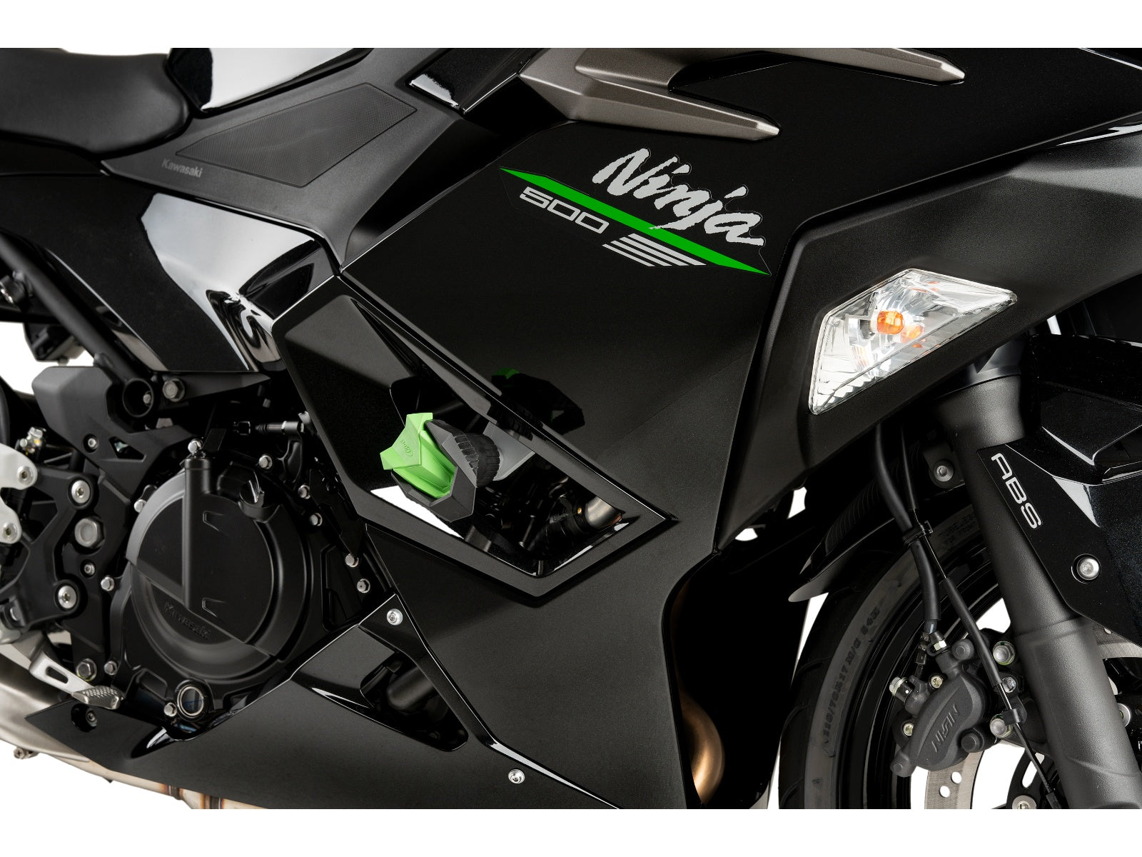 Puig R19 Frame Sliders In Black for Kawasaki Ninja 500 SE (24-25)